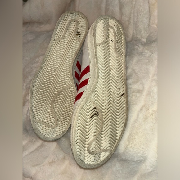 Adidas Originals Campus 80s Low Men’s Casual Shoes White Red GY4580 - Picture 2 of 8